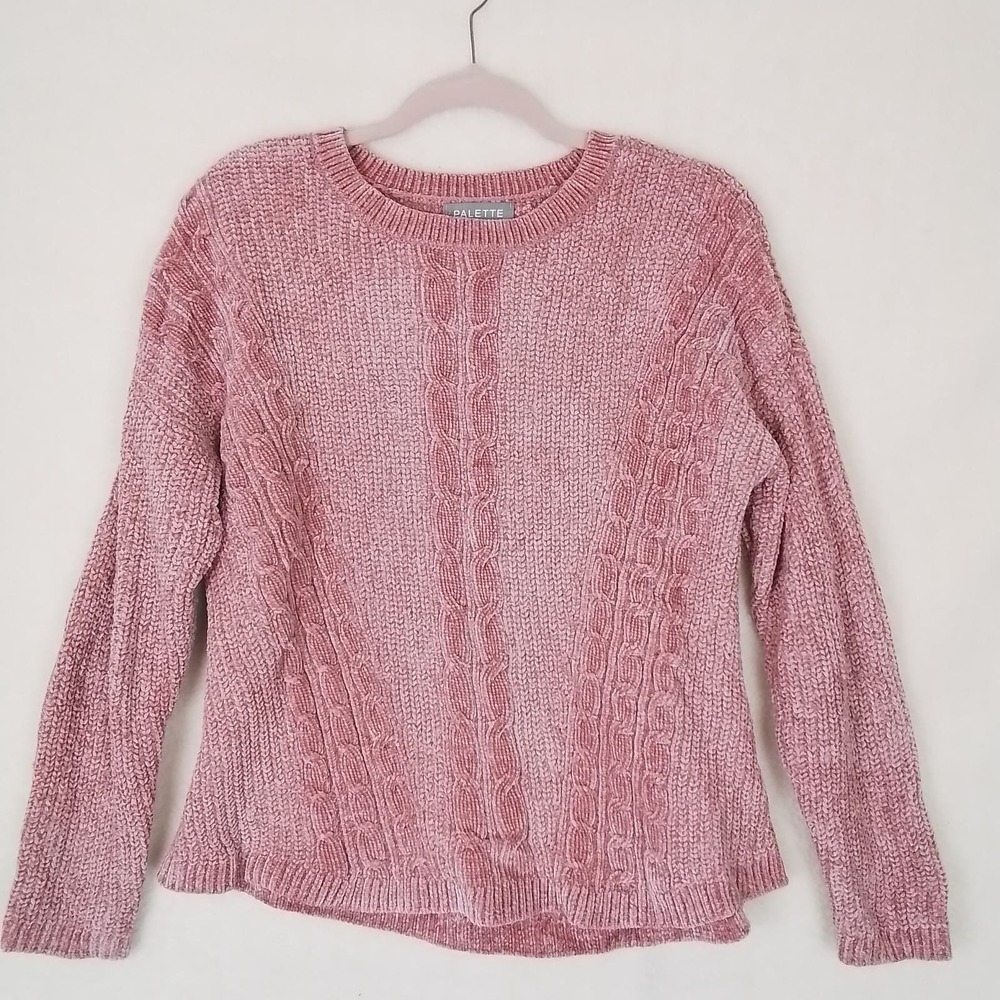 Pallette Plush Chunky knit Sweater Size Medium‎ in Pink